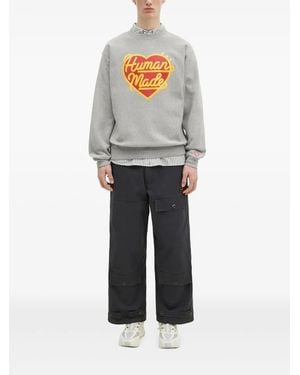 Human Made Sweatshirt mit Herz-Logo - Grau
