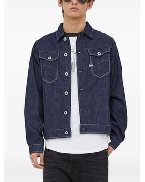 G-Star Contrast-Stitching Denim Jacket - Blue