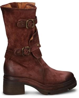 A.s.98 Buckled Leather Boots - Brown