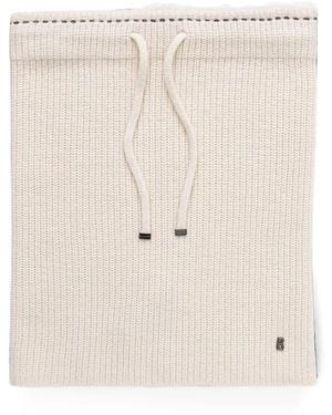 Bogner Ribbed-Knit Drawstring Snood - Natural