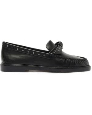 Alexandre Birman Clarita Eyelet-Embellished Loafers - Black