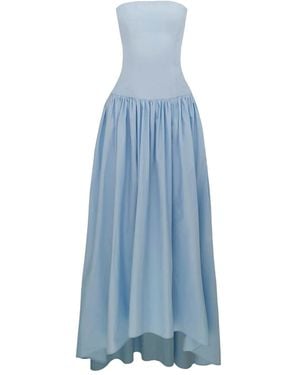 Azeeza Robe Longue À Design Sans Bretelles - Bleu