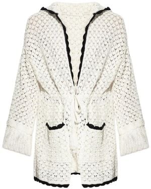 Akep Hooded cardigan - Blanco