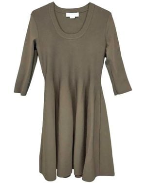 Stella McCartney Fine-Knit Flared Mini Dress - Grey