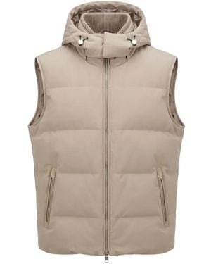 Montecore Hooded Quilted Gilet - Natural