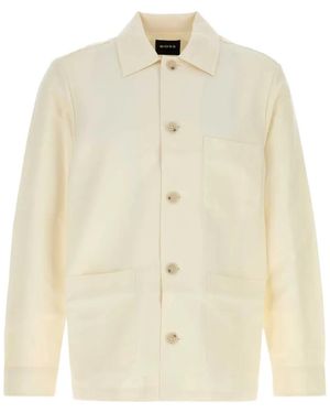 BOSS Relaxed-Fit Overshirt - Natural
