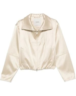Nanushka Boxy Funnel Neck Jacket - White
