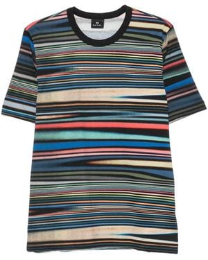 Paul Smith Gestreiftes T-Shirt - Blau