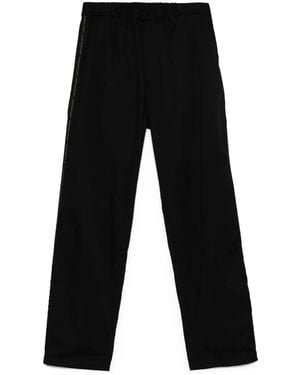 Undercover Logo Tape-Detail Trousers - Black