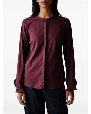 Mos Mosh Mmmattie Bluse Mit Rüschenbündchen - Blau