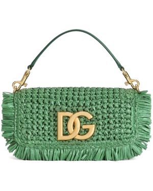 Dolce & Gabbana Sac À Bandoulière 3.5 En Raphia - Green