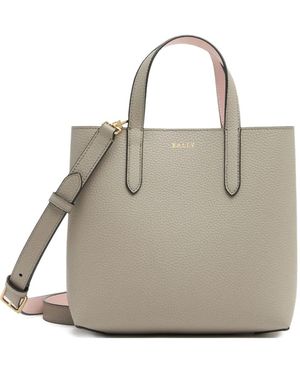 Bally Small Grained Tote Bag - Grey