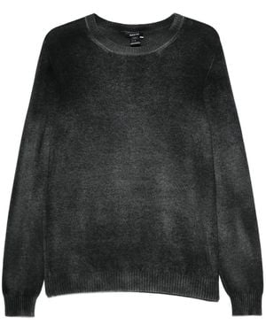 Avant Toi Gebürsteter Pullover mit rundem Ausschnitt - Schwarz