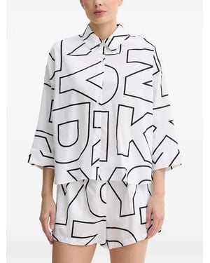 DKNY Logo-Print Pyjamas - White