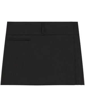 Courreges Belted Pleated Mini Skirt - Black