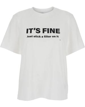 Victoria Beckham Just Stick A Filter On It Slogan T-Shirt - White