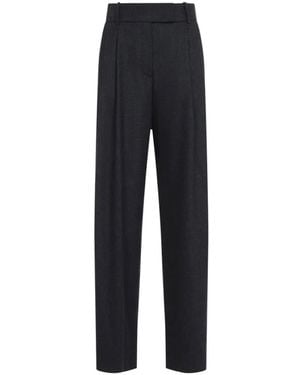 Giorgio Armani Wide-Leg Pleated Trousers - Blue
