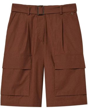Twinset Belted Cargo Bermuda Shorts - Brown