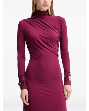 SIMONA CORSELLINI Maxikleid mit Rollkragen - Rot