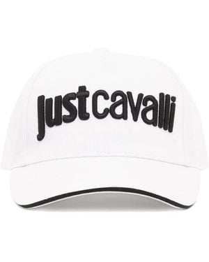 Just Cavalli Logo-Detail Baseball Cap - White