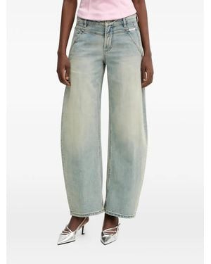Miss Sixty Paneled Barrel-Leg Jeans - Blue