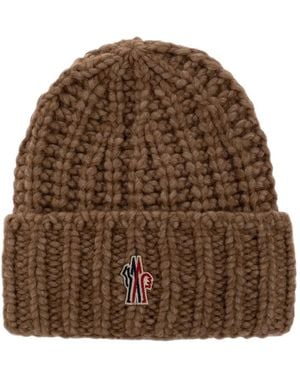 Moncler Gorro De Punto Grueso - Marrón
