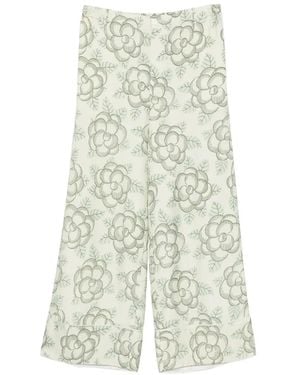 Marni Printed Piping Pants - White