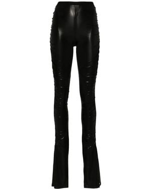Rick Owens Svita Side-Slit Flared Trousers - Black