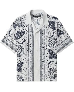 Neighborhood Printed Short-Sleeve Shirt - White
