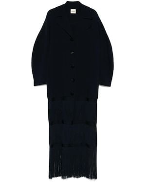 KHAITE Abrigo con flecos - Azul