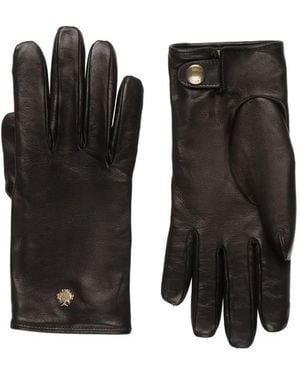 Bally Logo-Crest Leather Gloves - Black