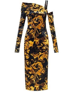 Versace Jeans Couture Dress With A Pattern - Yellow