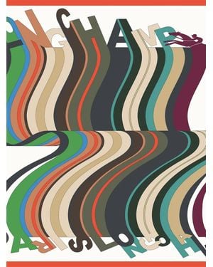 Longchamp L'Arc-En-Ciel Silk Scarf 70 - Green