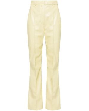 Nanushka Leena Faux-Leather Flared Trousers - Yellow