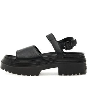 Converse Lugged Heel Buckle-Strap Platform Sandals - Black
