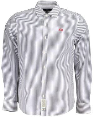 La Martina Striped Embroidered Shirt - Blue