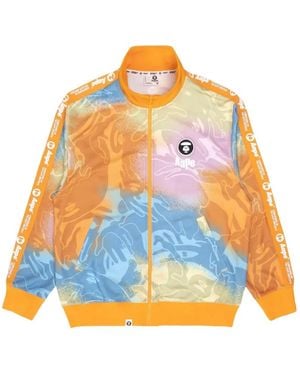 Aape By A Bathing Ape Moonface Camo-Patterned Jacket - Orange