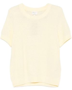 MAISON 123 Pointelle-Knit Short-Sleeve Jumper - Natural
