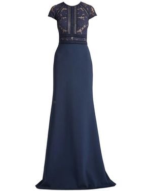 Tadashi Shoji Catrine Lace Beaded Dress - Blue