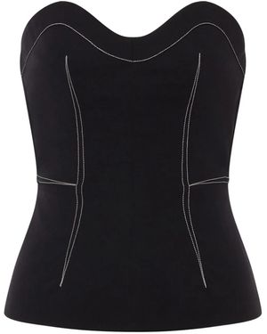 Philosophy Di Lorenzo Serafini Contrast-Stitching Top - Black