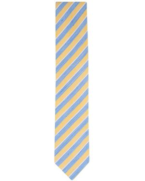 Eton Striped Tie - White