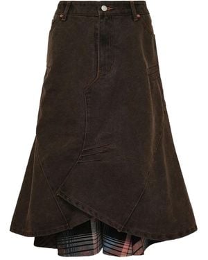 ANDERSSON BELL Layered Flare Midi Skirt - Black