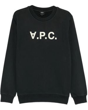 A.P.C. Sweatshirt mit Rundhalsausschnitt - Schwarz
