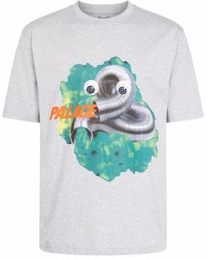 Palace Gassed Graphic-Print T-Shirt - Grey
