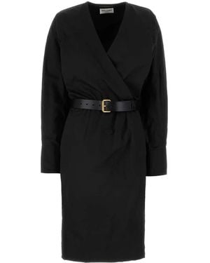 Saint Laurent Cotton Blend Dress - Black