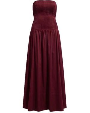 Aje. Abito Vacation Lungo Senza Spalline - Viola