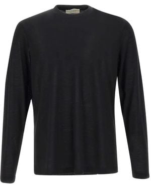 FILIPPO DE LAURENTIIS Royal Wool Long-Sleeve T-Shirt - Black