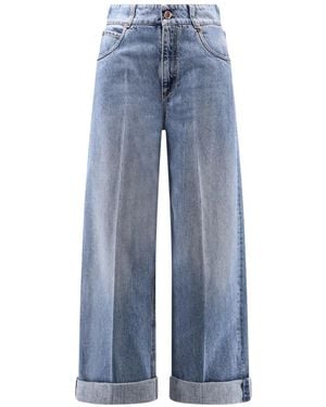Brunello Cucinelli Jean À Ourlet Retroussé - Blue