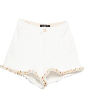 PATBO Embellished Trim Shorts - White