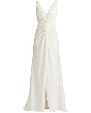 Tadashi Shoji Jessey Twist-Detail Gown - White